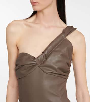 Saint Pierre leather minidress | The Mannei