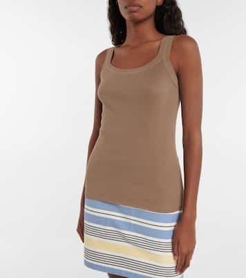 Cento ribbed-knit cotton tank top | Max Mara