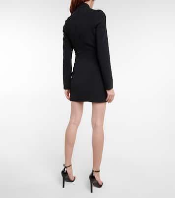 Mesh-panel mockneck minidress | David Koma