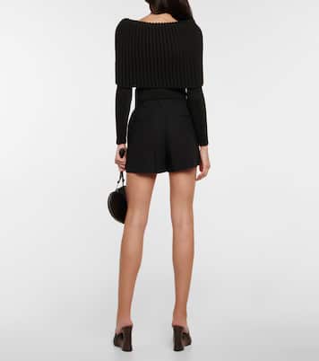 Pullover in maglia con scollo bardot | Alaïa