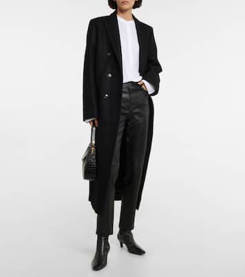 Abrigo de lana de botonadura doble | Toteme