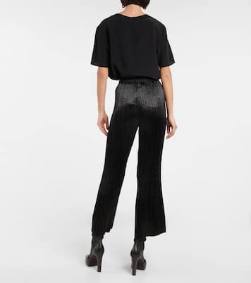 Pleated slim satin pants | Junya Watanabe