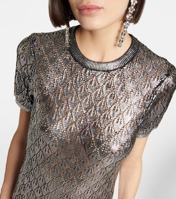 Metallic knit maxi dress | Rabanne