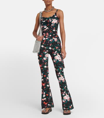 Top froncé à fleurs | Rabanne