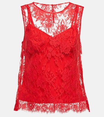 Floral Chantilly lace top | Dolce&Gabbana