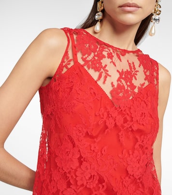 Floral Chantilly lace top | Dolce&Gabbana