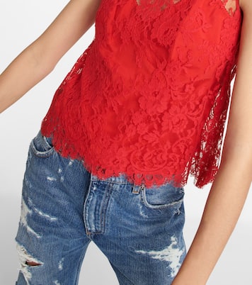 Floral Chantilly lace top | Dolce&Gabbana