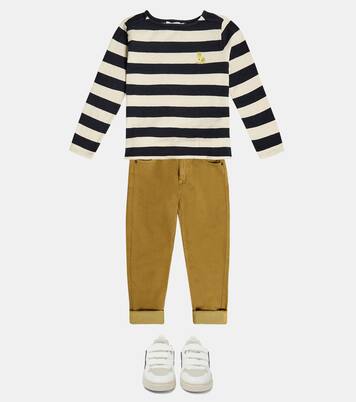 T-shirt Baudelaire in cotone a righe | Bonpoint