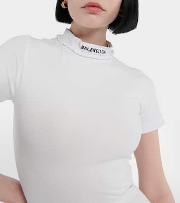Vestido largo en mezcla de algodón | Balenciaga