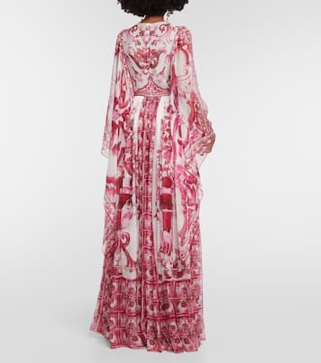 Majolica silk chiffon maxi dress | Dolce&Gabbana