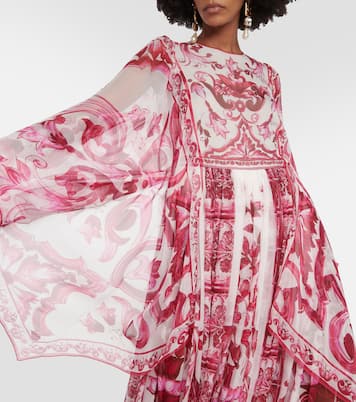 Majolica silk chiffon maxi dress | Dolce&Gabbana