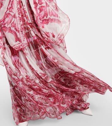 Majolica silk chiffon maxi dress | Dolce&Gabbana
