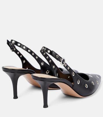 Verzierte Slingback-Pumps Lydia aus Leder | Gianvito Rossi