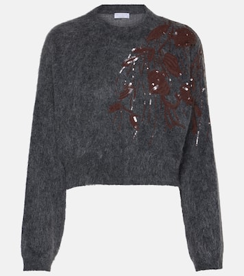 Mohair, wool and cashmere-blend sweater  | Brunello Cucinelli