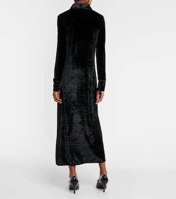 Velvet shirt dress | Jil Sander