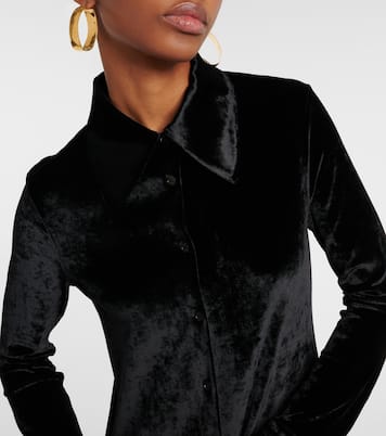 Velvet shirt dress | Jil Sander
