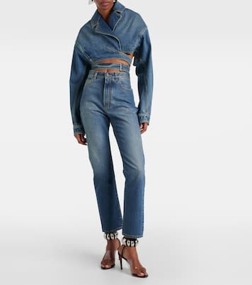 Giacca cropped di jeans | Alaïa