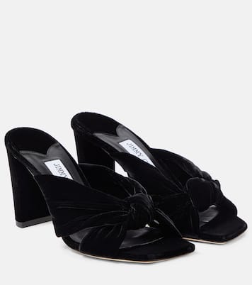Pantoletten Avenue 85 aus Samt | Jimmy Choo