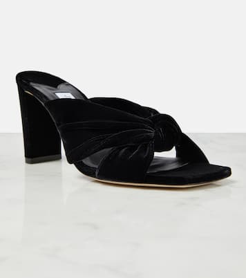 Pantoletten Avenue 85 aus Samt | Jimmy Choo