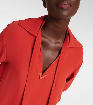Tie-neck silk blouse | Valentino