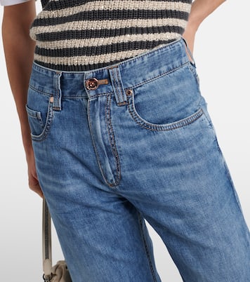 Jeans rectos de tiro alto | Brunello Cucinelli