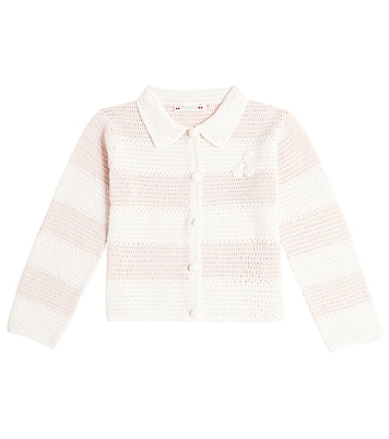 Cardigan Faro rayé en coton | Bonpoint