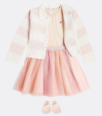 Cardigan Faro rayé en coton | Bonpoint