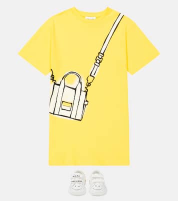 错视效果棉质T恤式连衣裙 | Marc Jacobs Kids