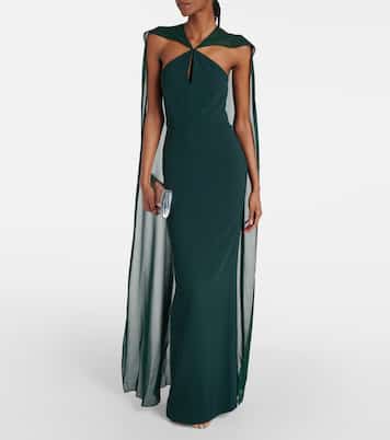 Abito lungo in crêpe di raso | Roland Mouret