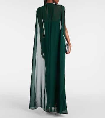 Abito lungo in crêpe di raso | Roland Mouret