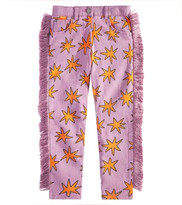Bright Stars printed fringed jeans | Stella McCartney Kids