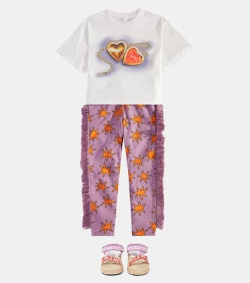 Bright Stars printed fringed jeans | Stella McCartney Kids