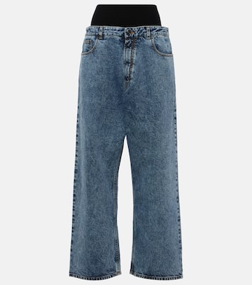 Jeans rectos con cintura de punto | Alaïa