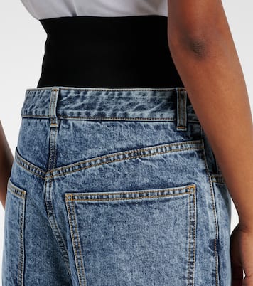 Jeans rectos con cintura de punto | Alaïa