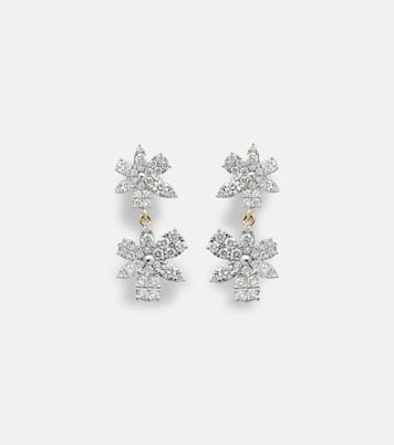 Boucles d'oreilles Grand Magnolia en or 14 ct et diamants | Stone and Strand