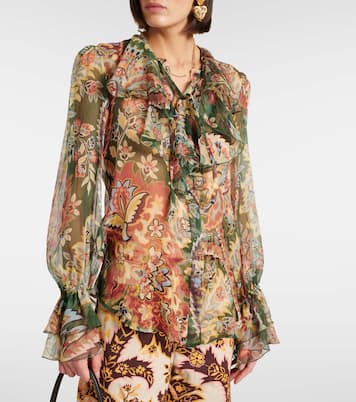 Blusa in seta con stampa | Etro