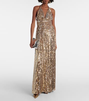Abito lungo con paillettes | Dolce&Gabbana