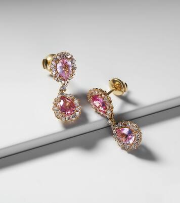 Boucles d'oreilles en or 18 ct, saphirs et diamants | Suzanne Kalan