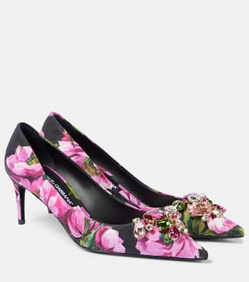 Escarpins Lollo à fleurs et ornements | Dolce&Gabbana