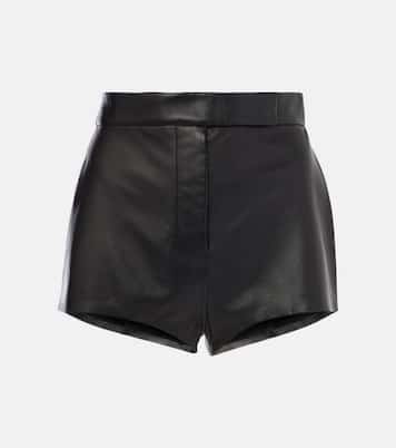 Shorts in pelle a vita alta | Alex Perry