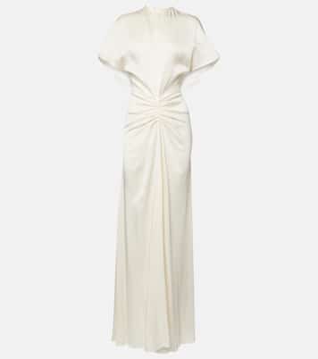 Robe longue en crêpe de satin | Victoria Beckham
