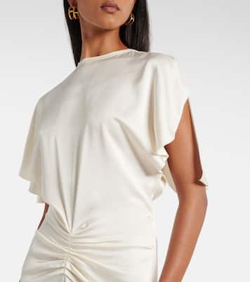 Robe longue en crêpe de satin | Victoria Beckham