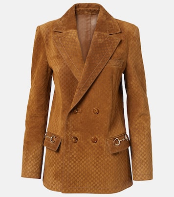 Blazer Horsebit GG aus Veloursleder | Gucci