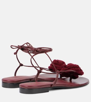 Sandali in pelle con applicazione floreale | Magda Butrym