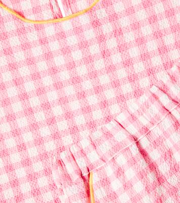 Top e shorts in misto cotone a quadretti | Il Gufo