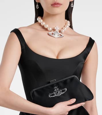 Pochette Dorothy brodée en satin | Vivienne Westwood
