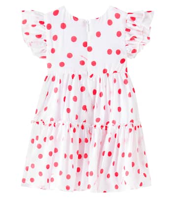 Baby - Abito in cotone a pois con volant | Monnalisa