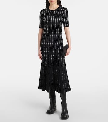 Ribbed-knit cotton-blend midi dress | Joseph