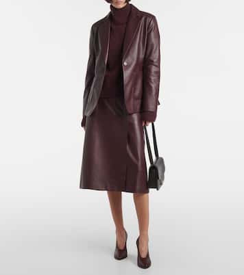 Leather midi skirt | Joseph