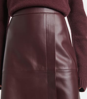Leather midi skirt | Joseph